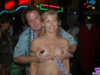 Sexy MILF flashers flashing tits and pussy in public places