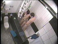 Bathroom hidden camera has caught the lovers
