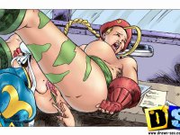 Street Fighter lezzos - Cammy and Chun-Li from Street Fighter caught fucking