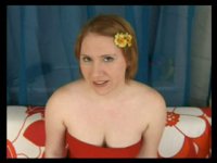 Plump gingerhaired hoochie gives a sloppy blowjob