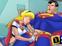 Justice League\'s hottest couple - Superman and Supergirl teach Justice League to fuck