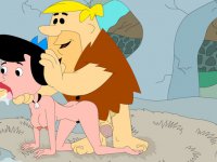 The Flintstones gangbanging - Hardcore MMF threesome fucking from The Flintstones